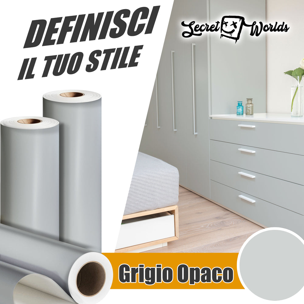 Dettaglio superficie grigio chiaro opaca della pellicola adesiva