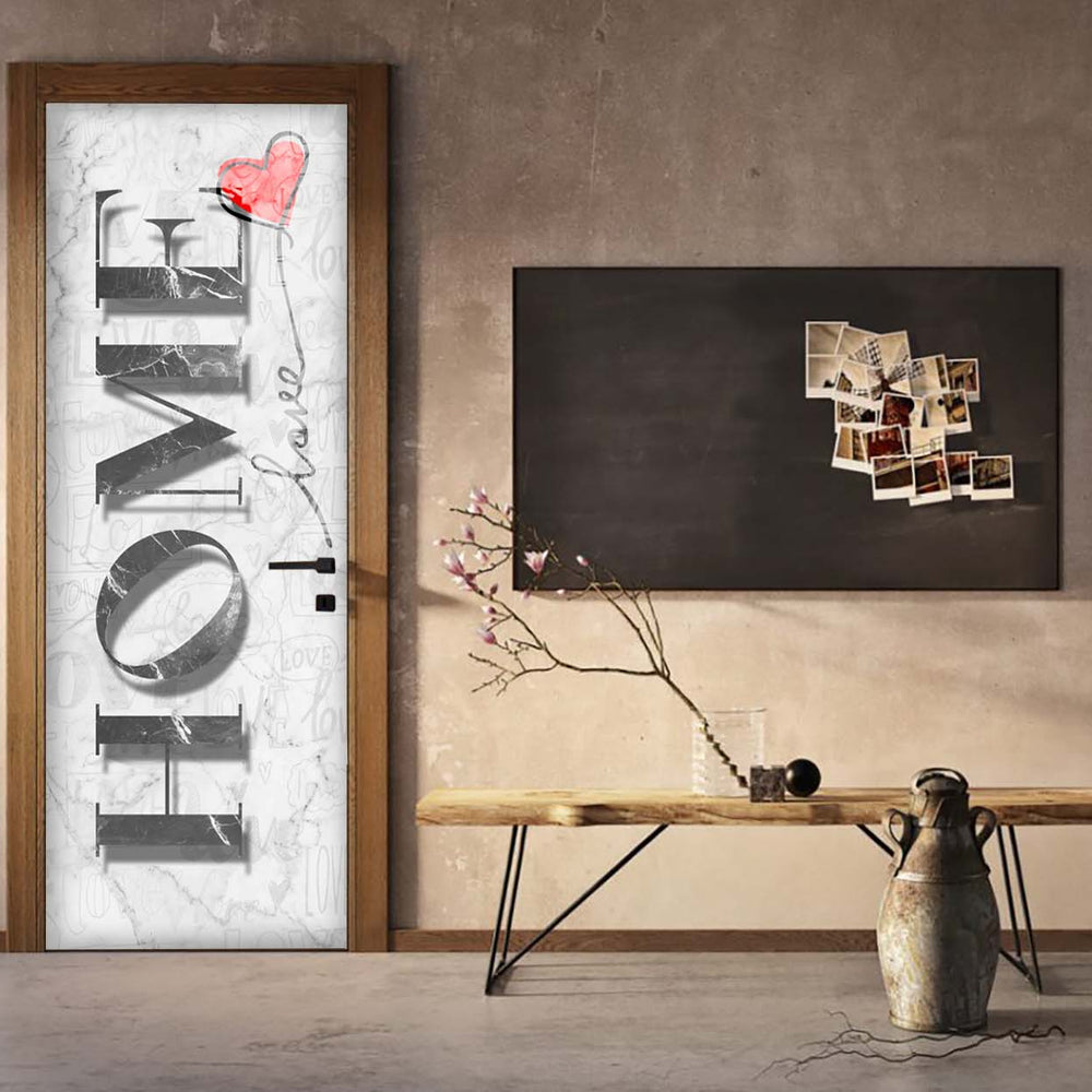 Pellicola adesiva porta Home Love romantica Secret Worlds