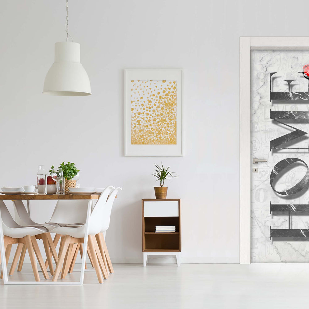 Pellicola adesiva professionale per porta ingresso Home Love romantica Secret Worlds