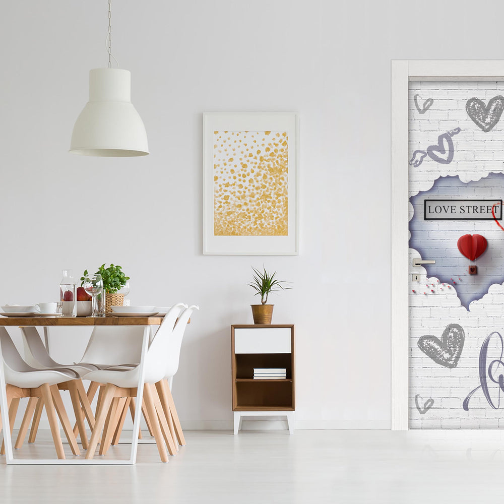 Pellicola adesiva professionale per porta di interno Wall Love stile  romantica e moderna Secret Worlds