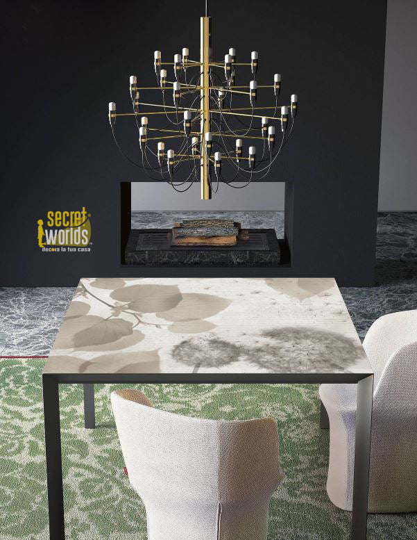 Pellicola adesiva professionale floreale soffione su tavolo Secret Worlds