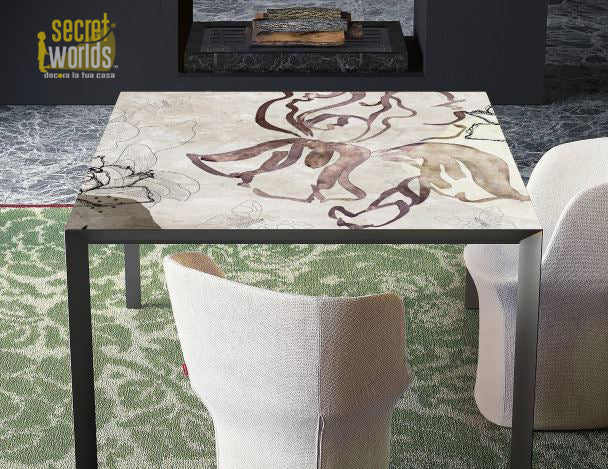 Pellicola adesiva professionale Stylized Flower per rivestire tavoli Secret Worlds